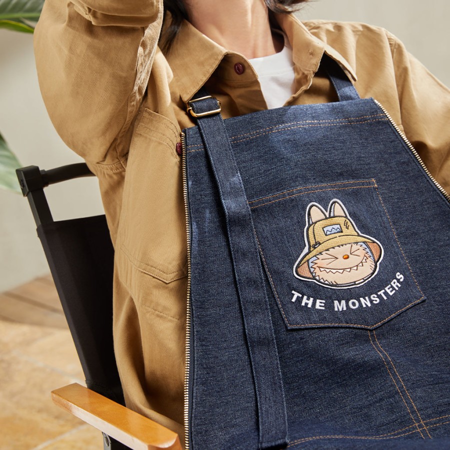 pop mart the monsters labubu fall in wild denim tote bagschort