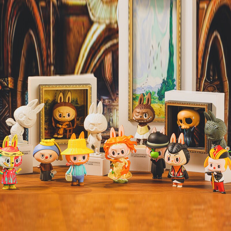 pop mart de monsters labubu kunstserie blind box