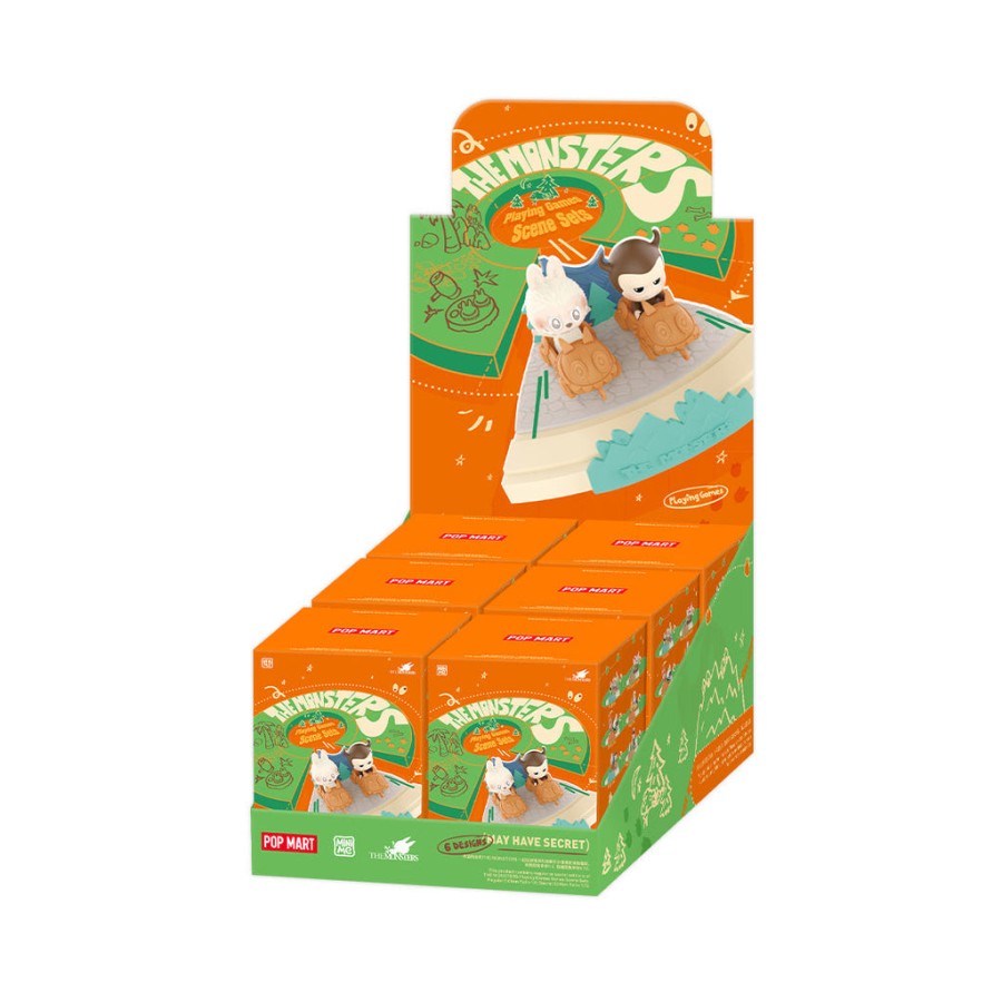 pop mart de monsters spelende spelletjes serie blind box scène set