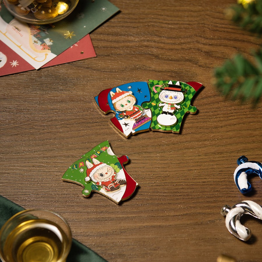pop mart de monsters lets christmas serie puzzel koelkastmagneet blind box