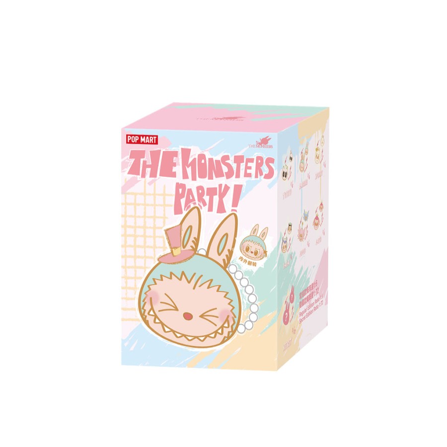 pop mart de monsters party-serie omkeerbare pluche tas blind box