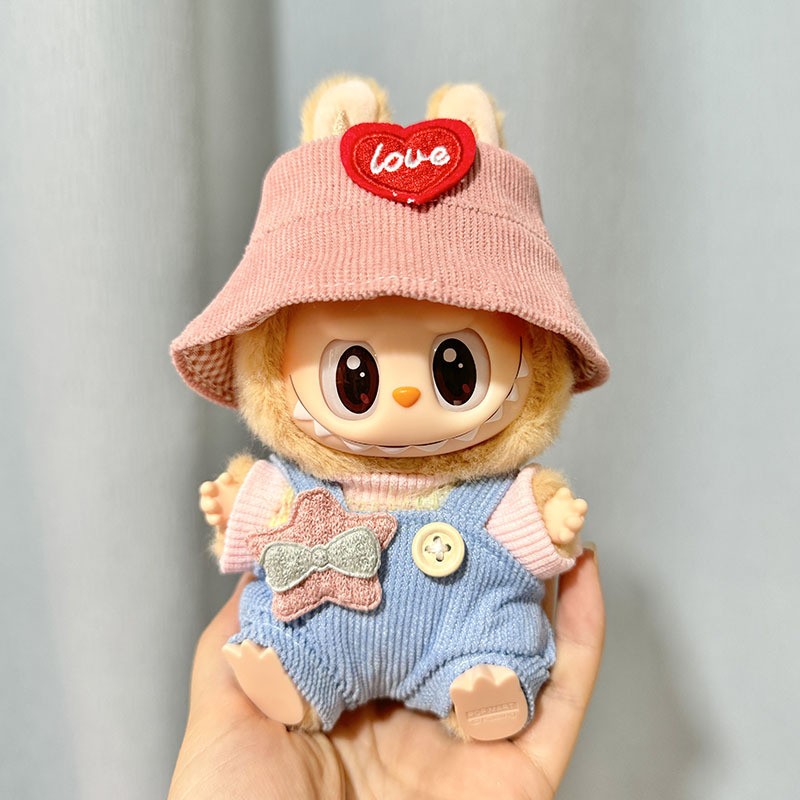 labubu have a seat doll overalls outfit