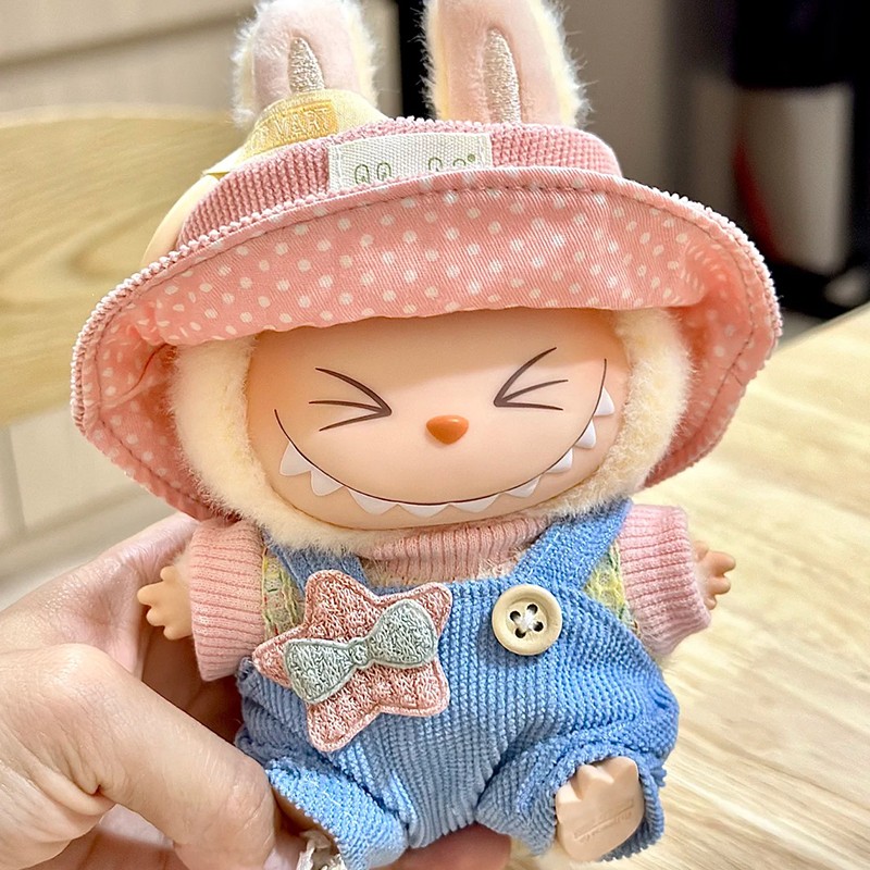 labubu have a seat doll overalls outfit