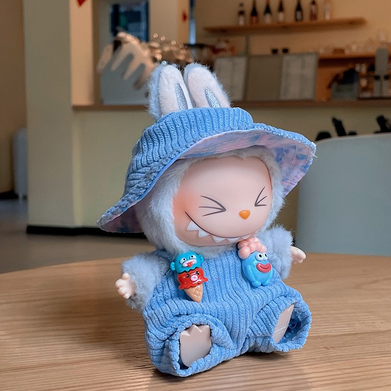 labubu have a seat doll overalls outfit