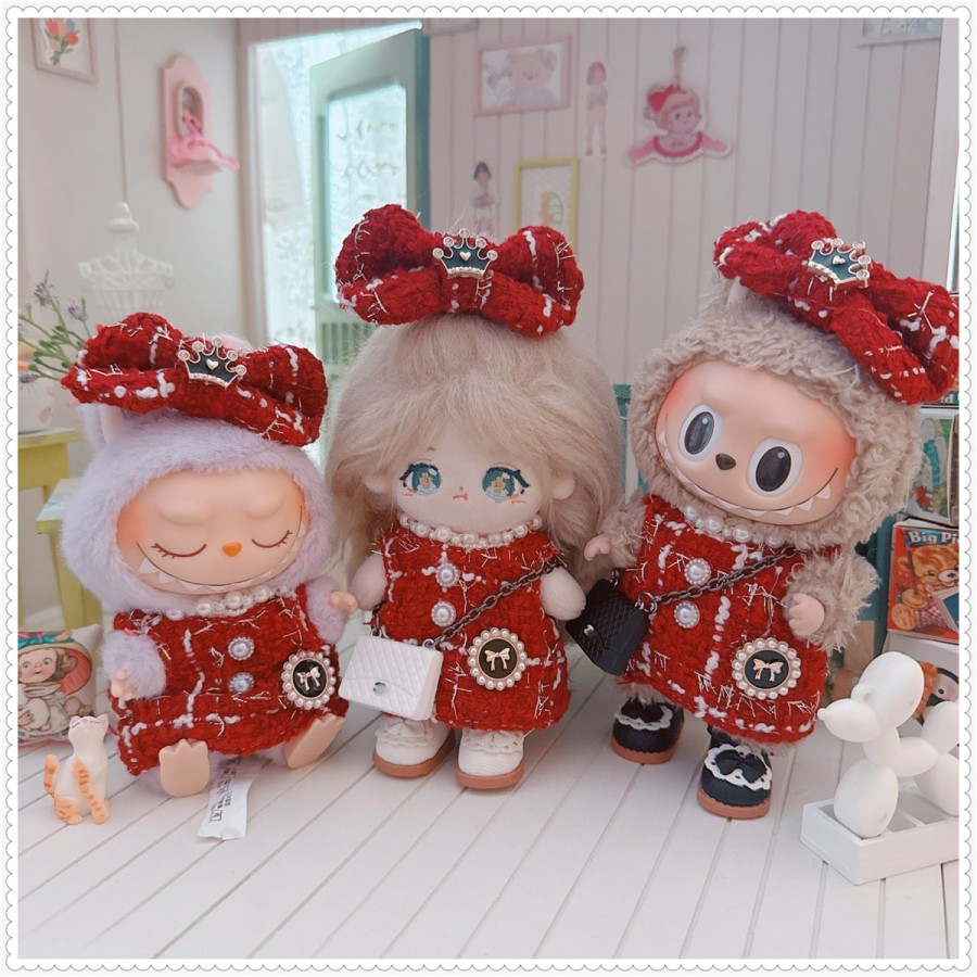 labubu spannende macaron poppenjurken 17cm