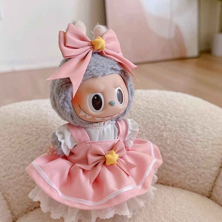 labubu spannende macaron poppenjurken 17cm