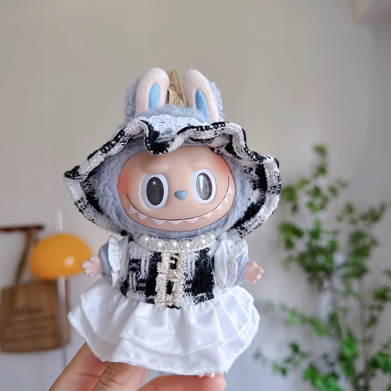 labubu spannende macaron poppenjurken 17cm