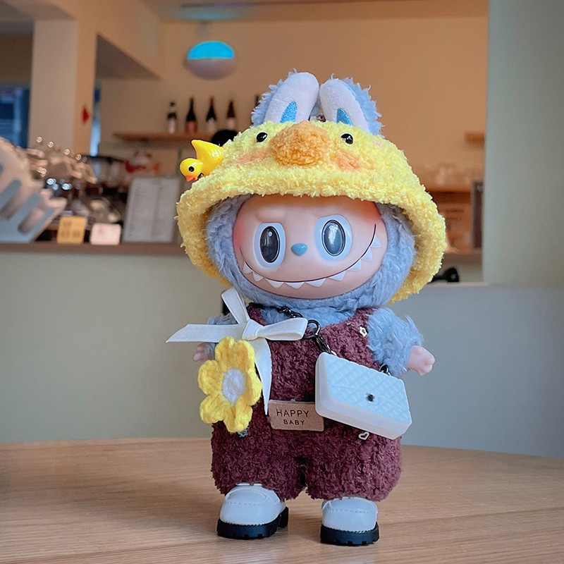 labubu spannende macaron 17cm pop met dierenoutfits