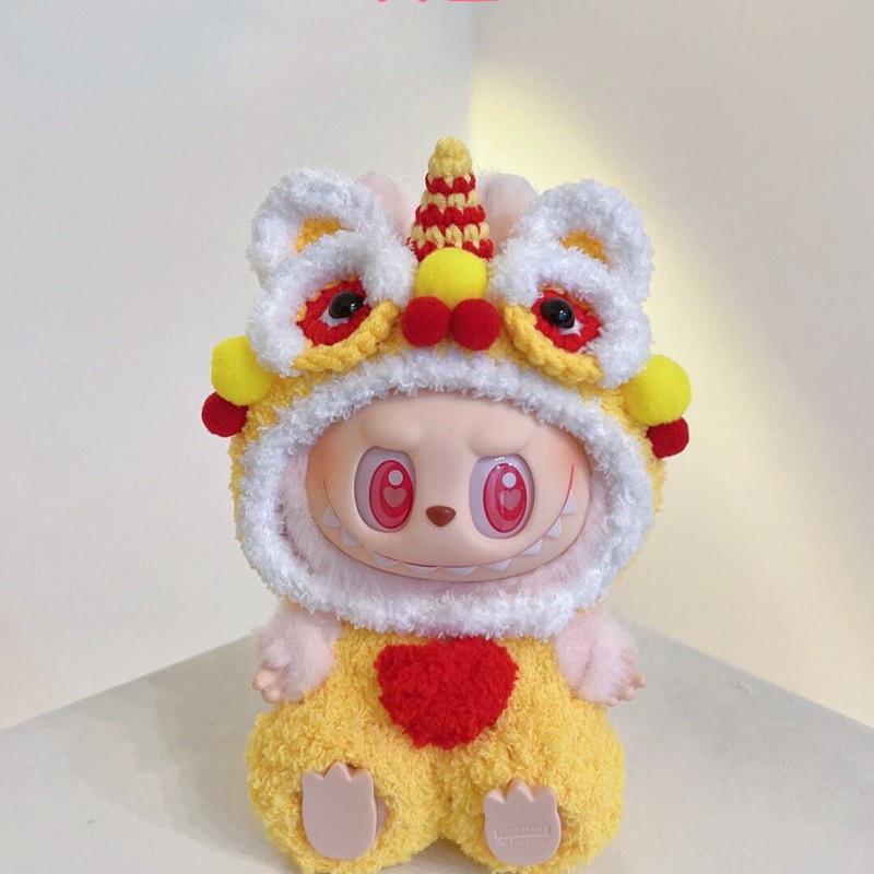 labubu spannende macaron 17cm pop met dierenoutfits