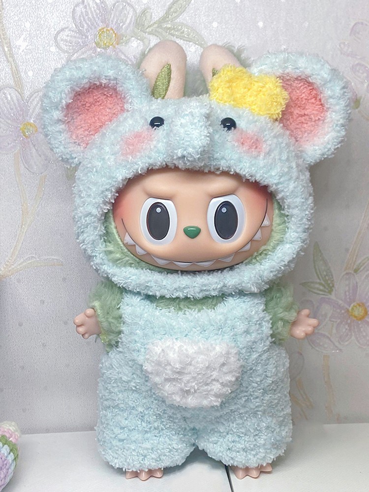 labubu spannende macaron 17cm pop met dierenoutfits