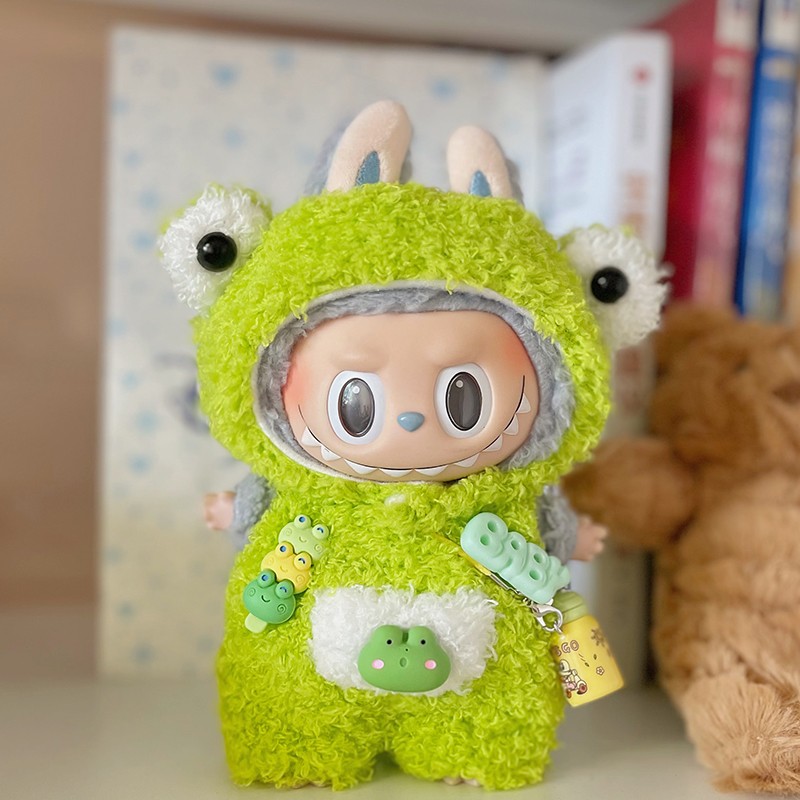 labubu spannende macaron 17cm pop met dierenoutfits