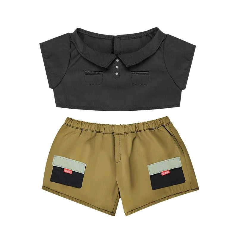 pop mart officieel - labubu kledingset in hawaïaanse stijl en werkkleding