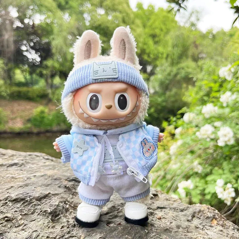 labubu sky blue outfit