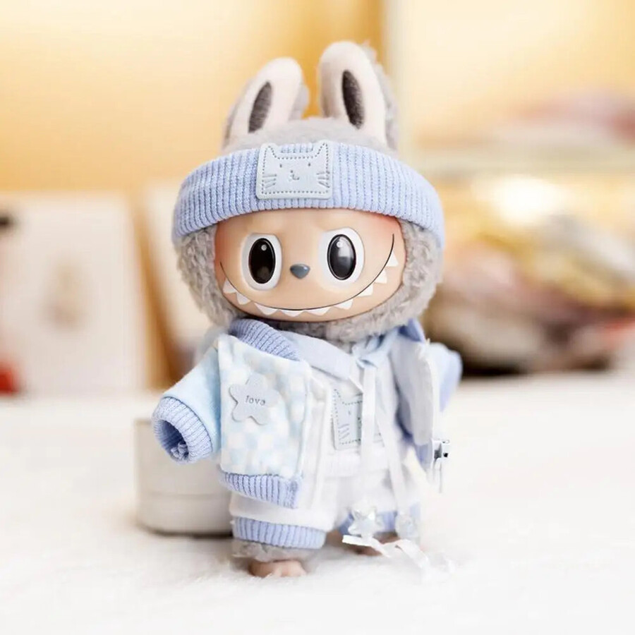 labubu sky blue outfit