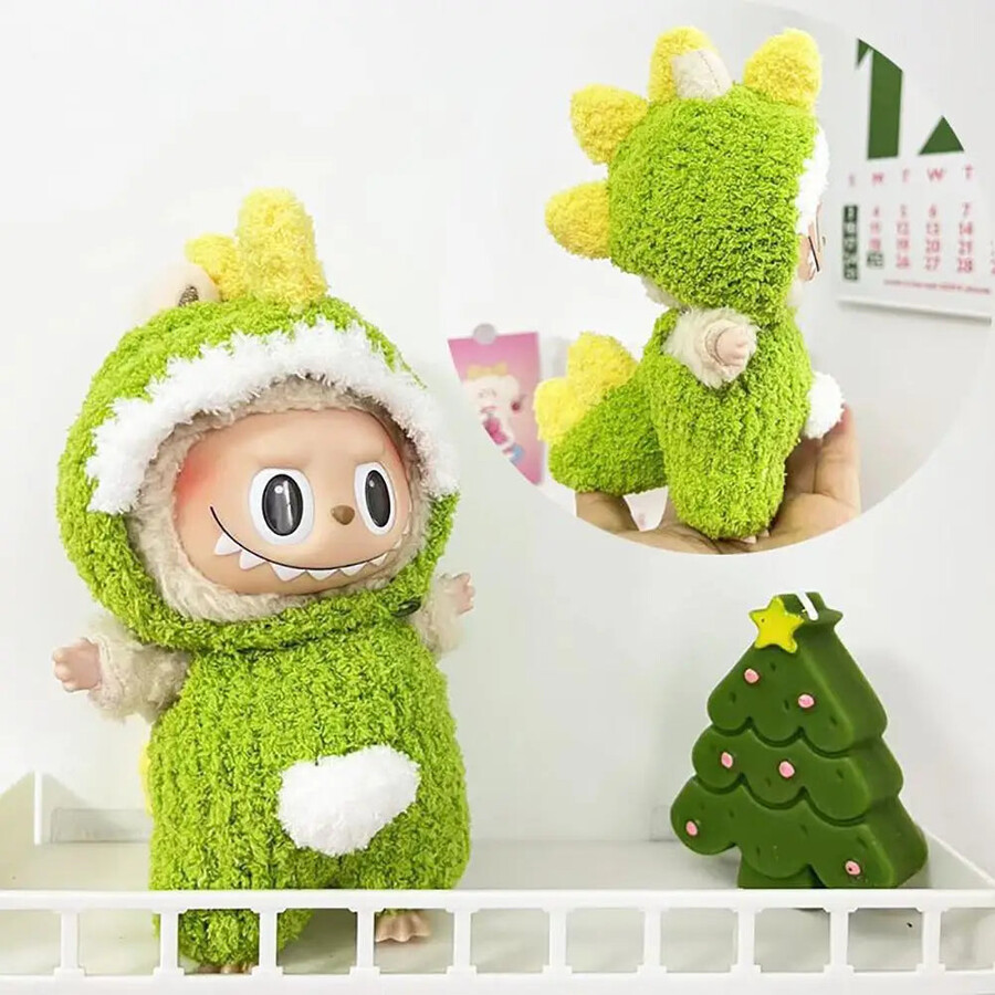 labubu groene dino outfit