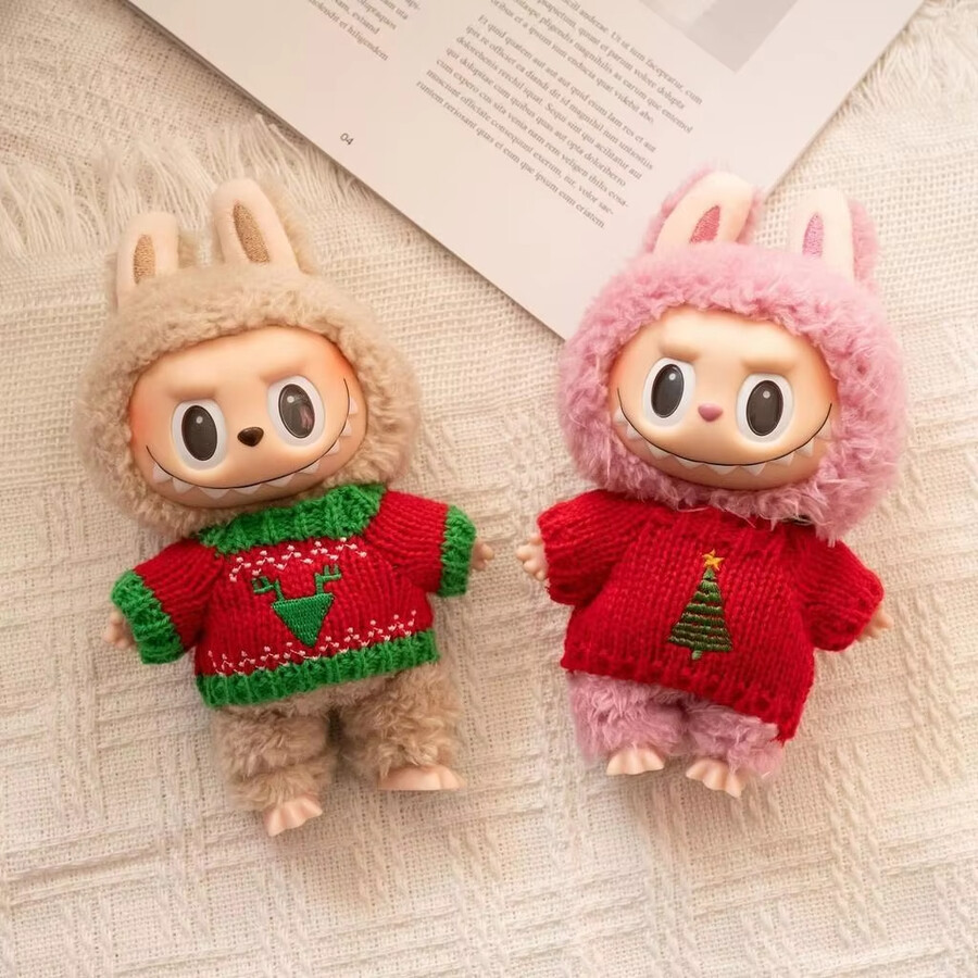 labubu kerstduo-outfit