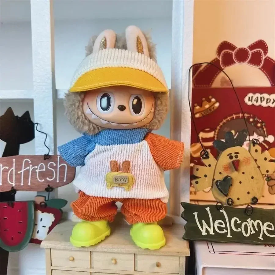 labubu veelkleurige outfit