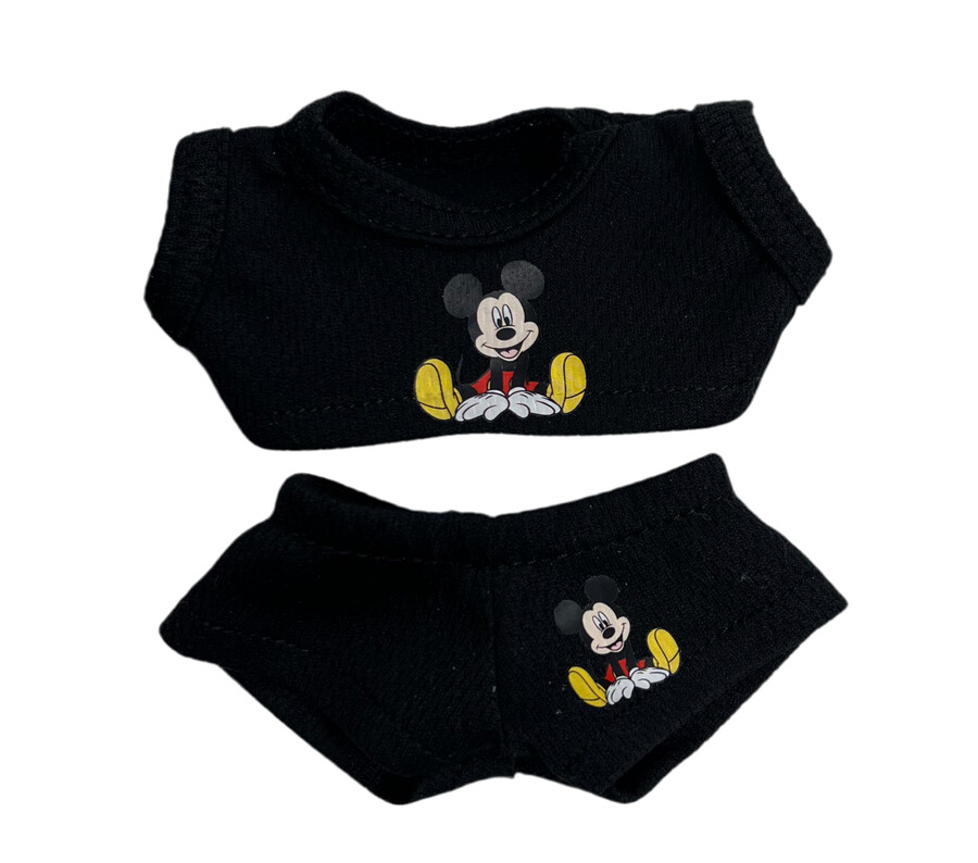 mickeys zwarte jersey outfit 2-delige set