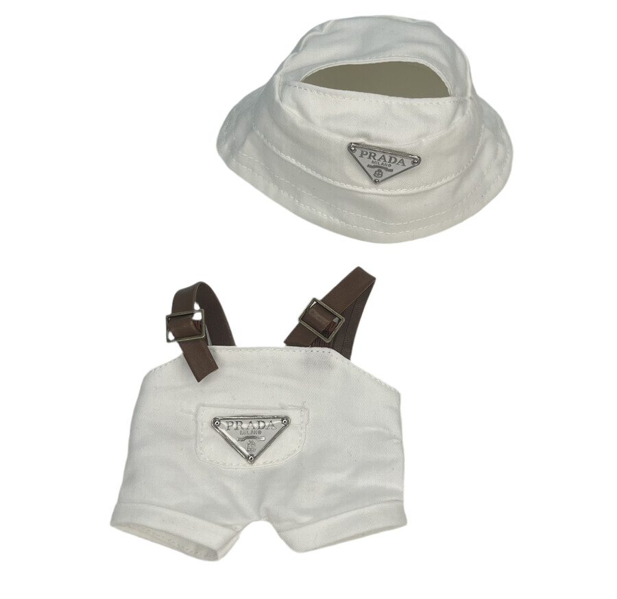 witte overall outfit 2-delige set