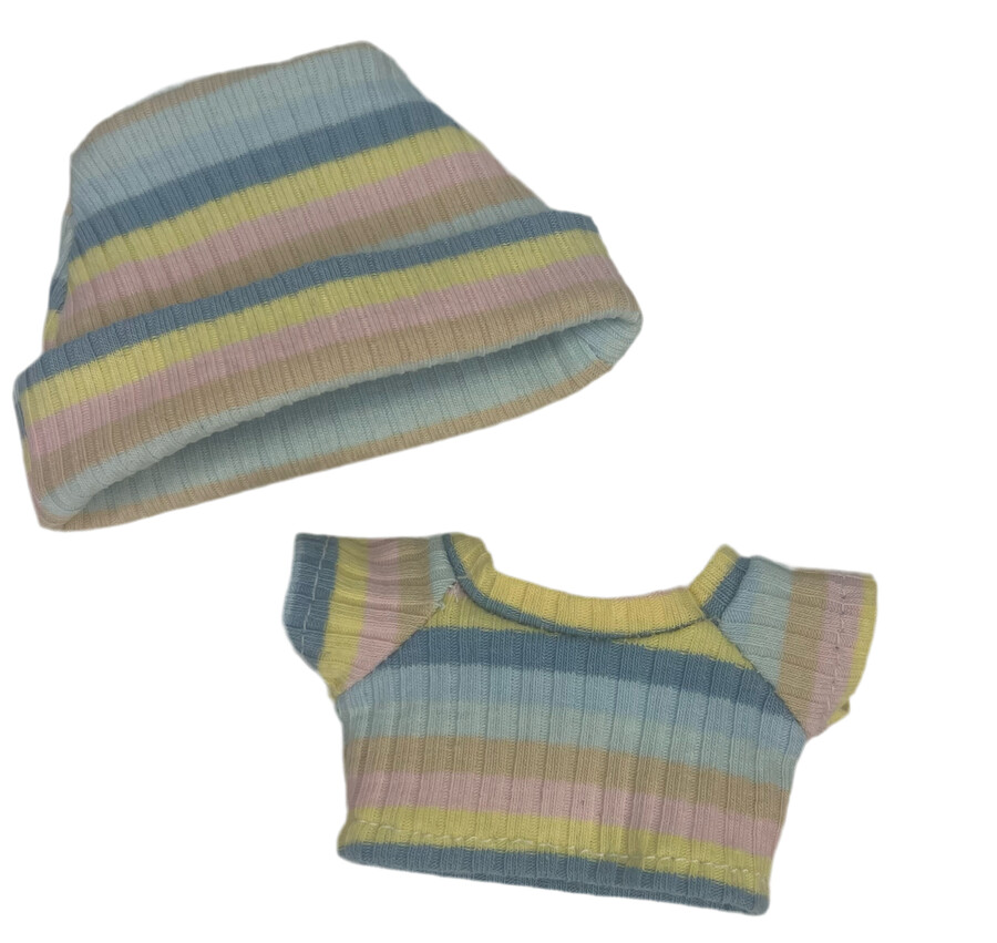 outfit met blauwe strepen 2-delige set