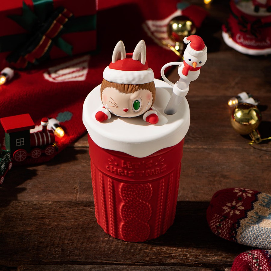 pop mart de monsters lets christmas serie rietjesbeker