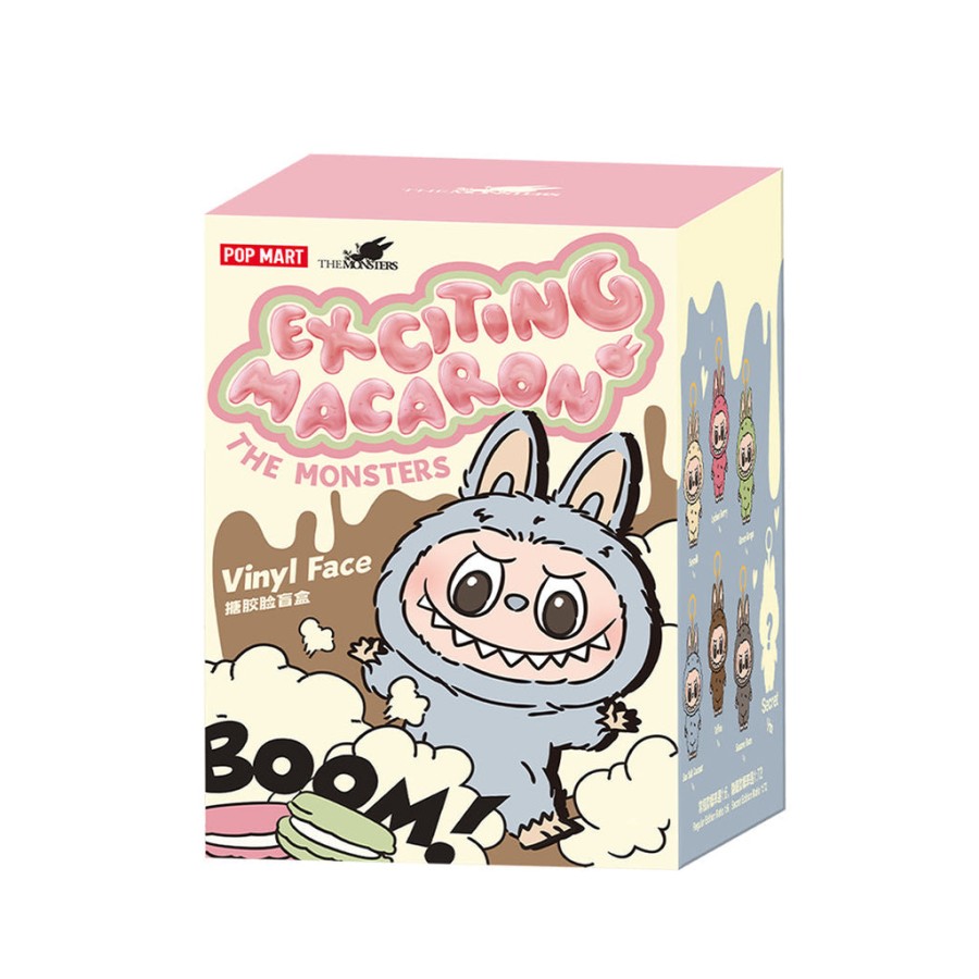 pop mart de monsters spannende macaron serie pluche hanger blind box