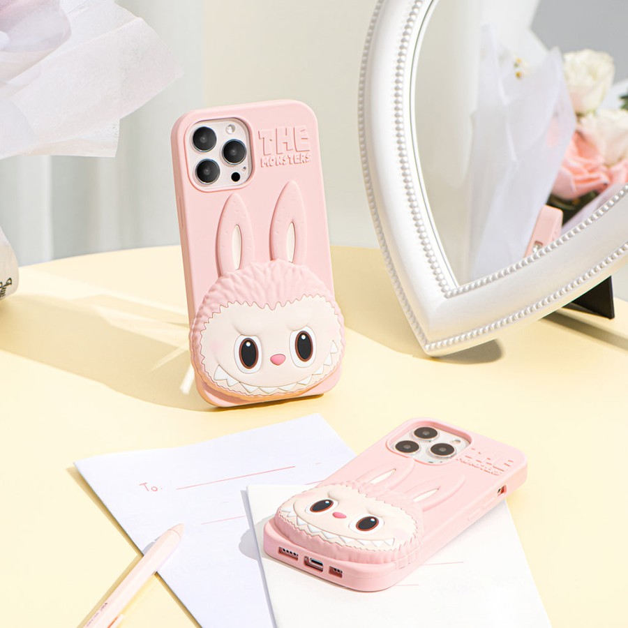 pop mart the monsters labubu iphone-hoesje - roze