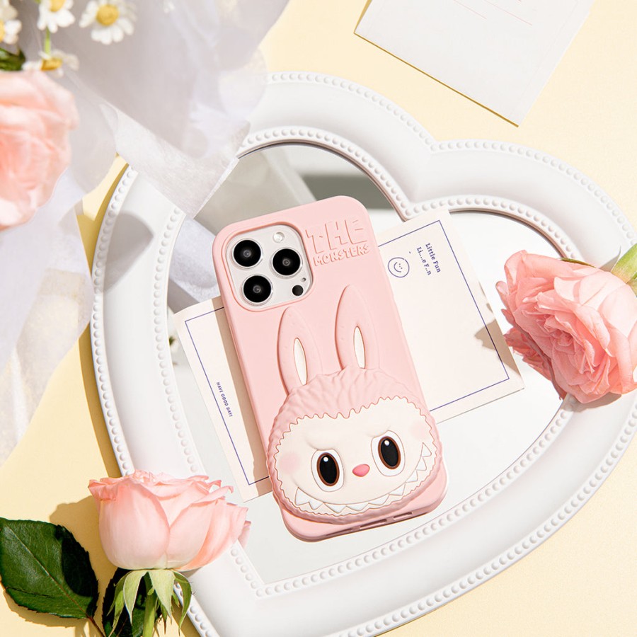 pop mart the monsters labubu iphone-hoesje - roze
