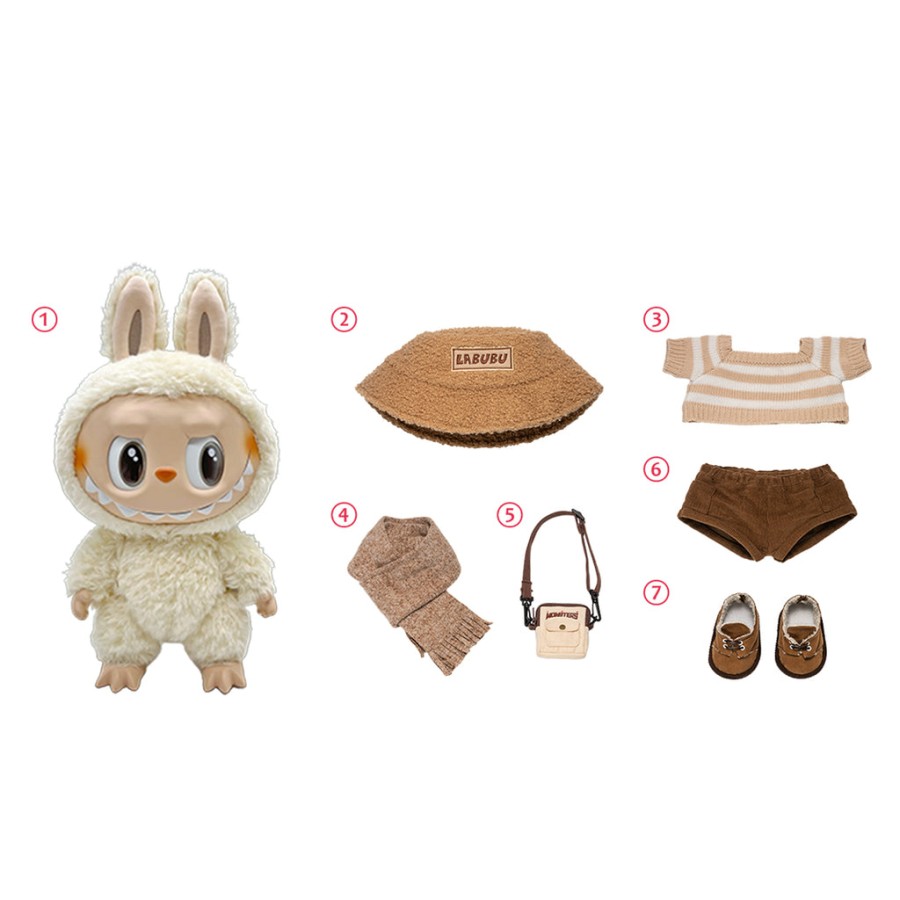 pop mart the monsters labubu dress be latte vinyl pluche pop